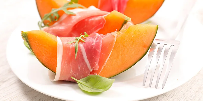 menù del giorno - prosciutto e melone